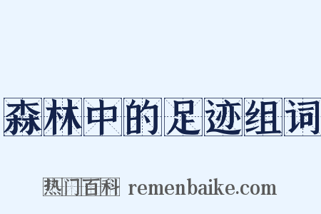 森林中的足迹组词是什么意思的图片